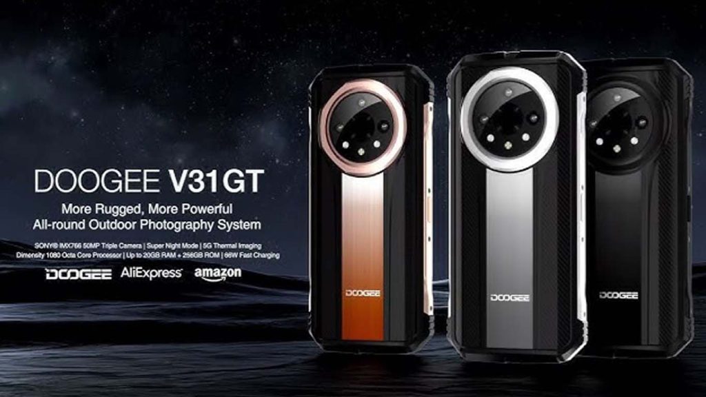 Doogee V31GT Black, Gold, Silver