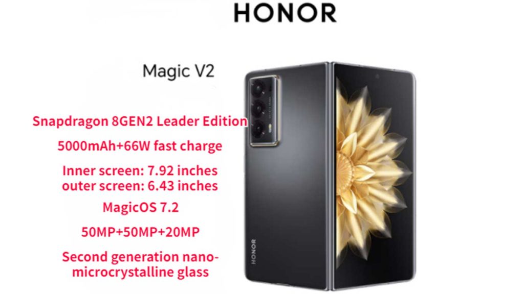 Honor Magic V2 Black, Silk Black, Silk Purple, Gold