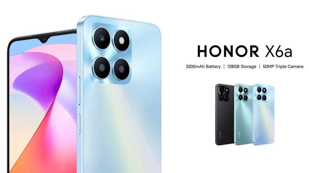 Honor X6a Cyan Lake, Midnight Black
