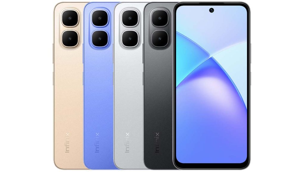 Infinix Smart 10 Sleek Black Titanium Silver, Iris Blue, Twilight Gold