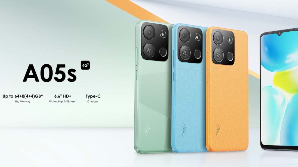 Itel A05s Itel A05s Meadow Green, Nebula Black