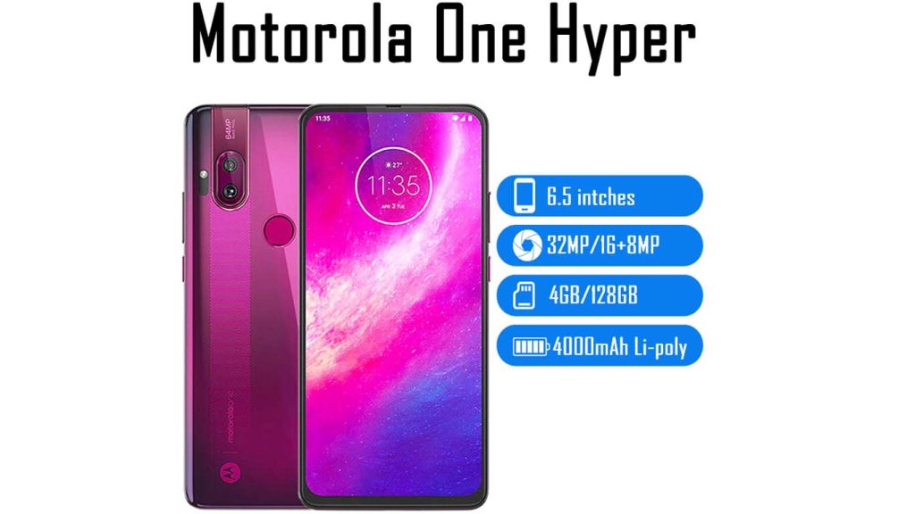 Motorola One Hyper Fresh Orchid, Deepsea Blue, Dark Amber