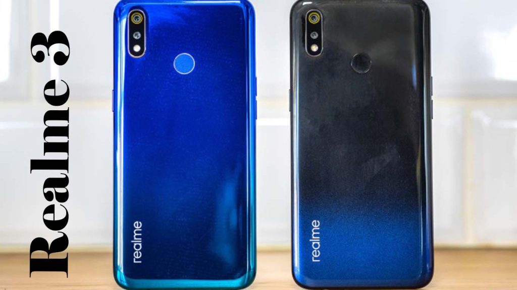 Realme 3 Black, Dynamic Black, Radiant Blue