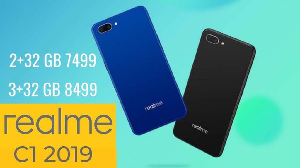Realme C1 Black, Blue