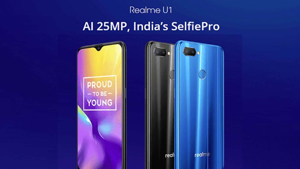 Realme U1 Ambitious Black, Brave Blue, Fiery Gold