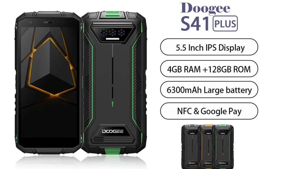 Doogee S41 Plus Black, Orange, Green
