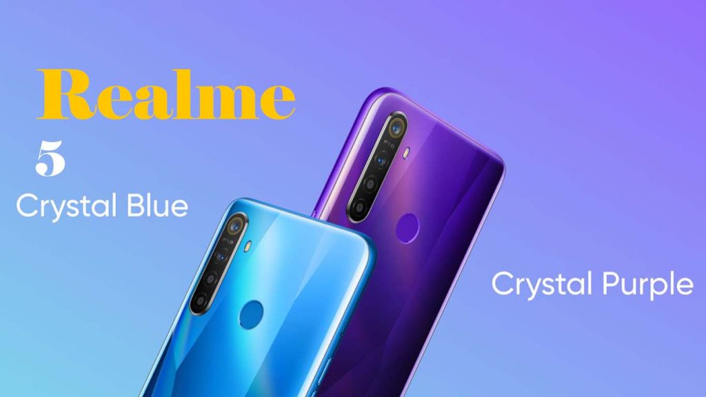 Realme 5 Crystal Blue, Crystal Purple