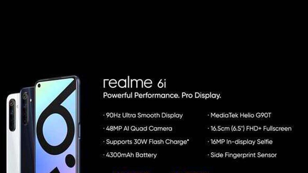 Realme 6i India Eclipse Black, Lunar White