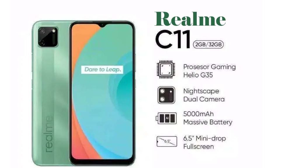 Realme C11 Mint Green, Pepper Grey