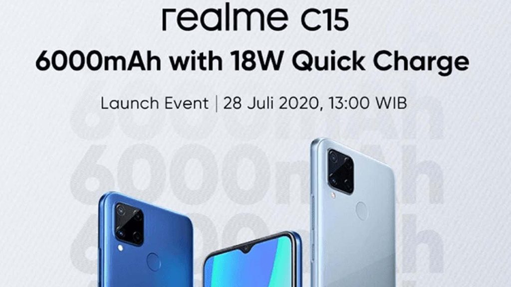 Realme C15 Marine Blue, Seagull Grey