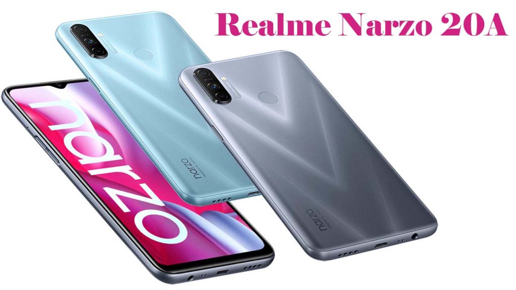Realme Narzo 20A Glory Silver, Victory Blue