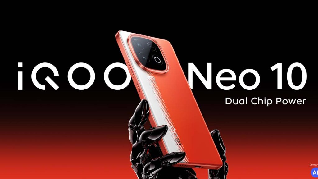 Vivo iQOO Neo10 Inferno Red, Titanium Chrome, Blaze Orange, Onyx Black