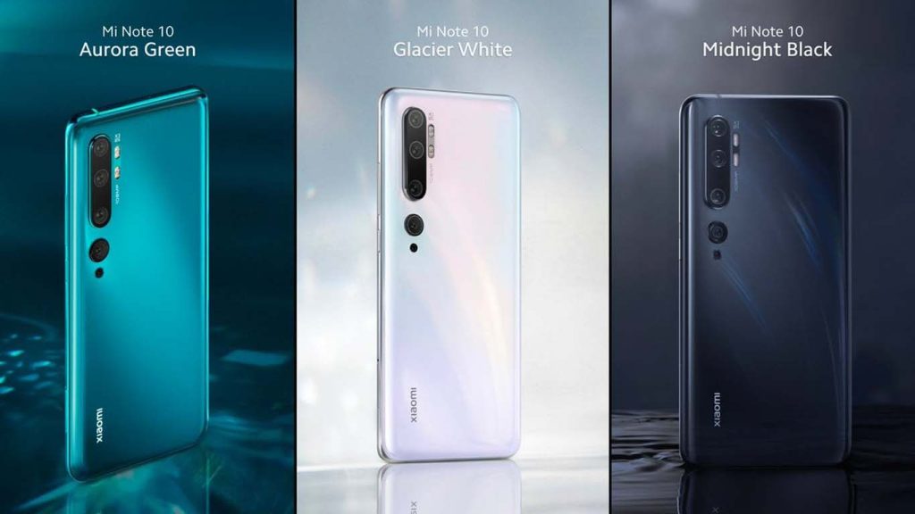 Xiaomi Mi Note 10 Pro Aurora Green, Glacier White, Midnight Black1