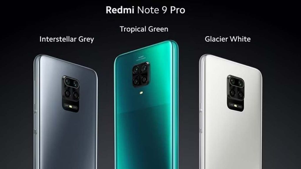 Xiaomi Redmi Note 9 Pro Tropical Green, Glacier White, Interstellar Gray