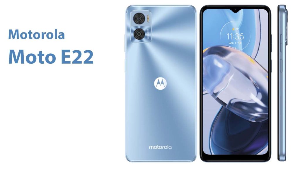 Motorola Moto E22 Astro Black, Crystal Blue