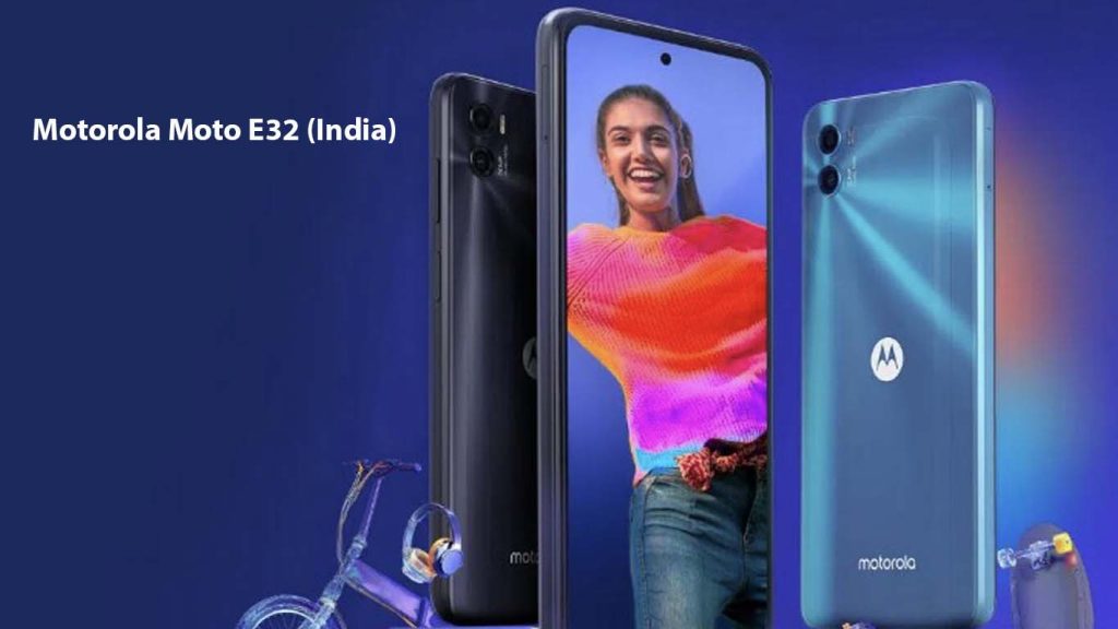 Motorola Moto E32 (India) Iceberg Blue, Cosmic Black