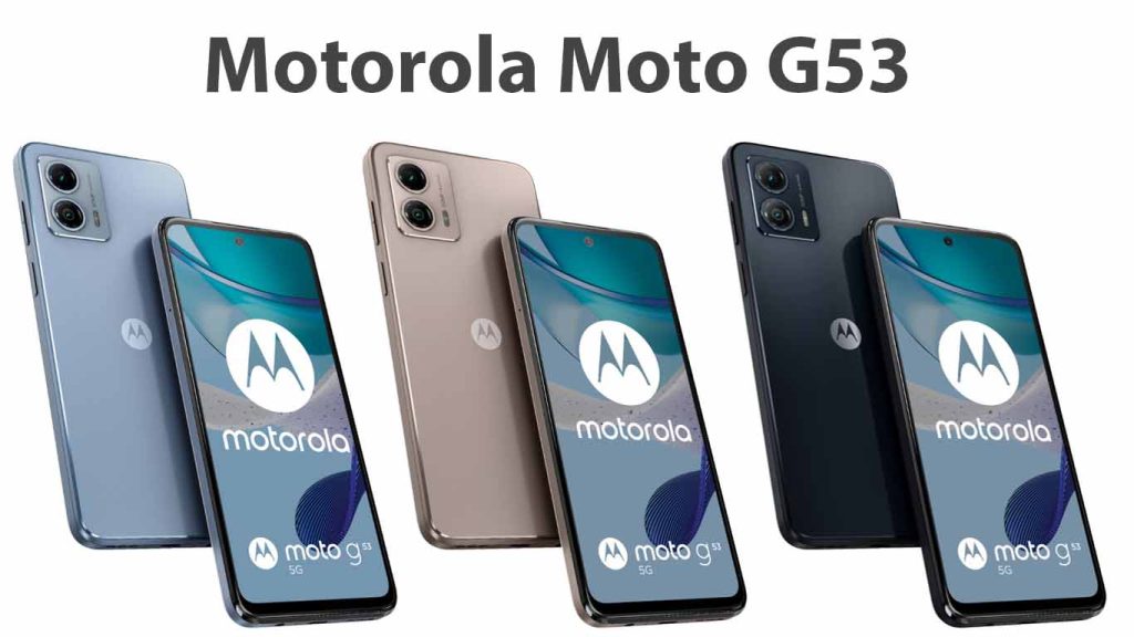 Motorola Moto G53 Ink Blue, Arctic Silver, Pale Pink