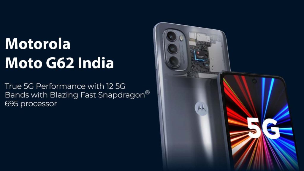 Motorola Moto G62 India Midnight Gray, Frosted Blue