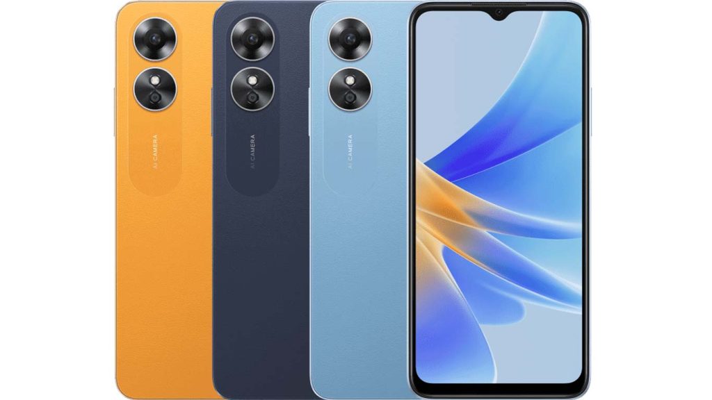 Oppo A17 Midnight Black, Lake Blue