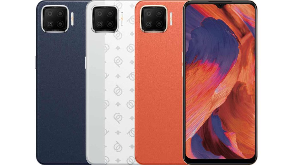 Oppo F17 Dynamic Orange, Navy Blue, Classic Silver