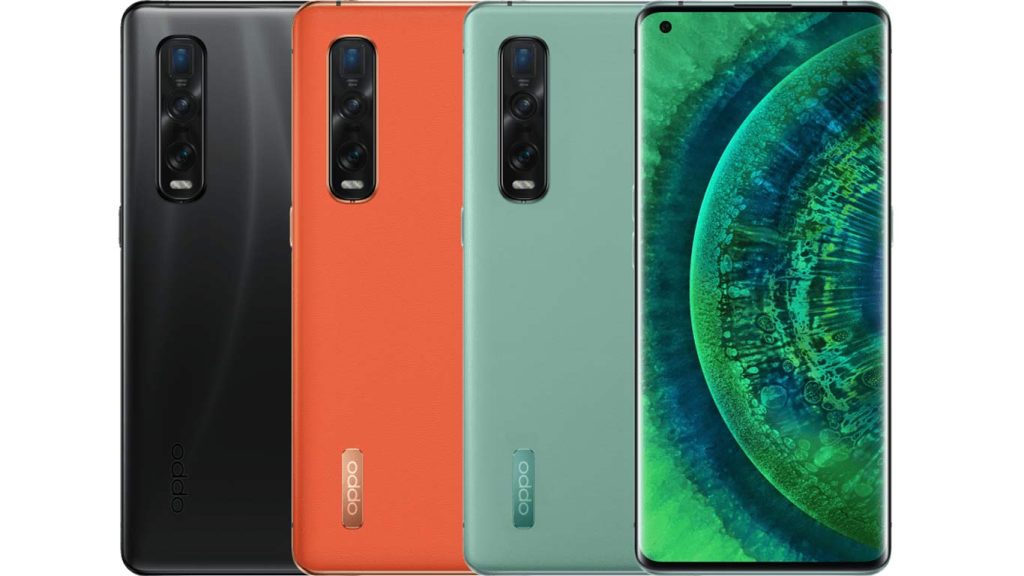 Oppo Find X2 Pro Black (Ceramic), Orange (Leather), Green Vegan (Leather)