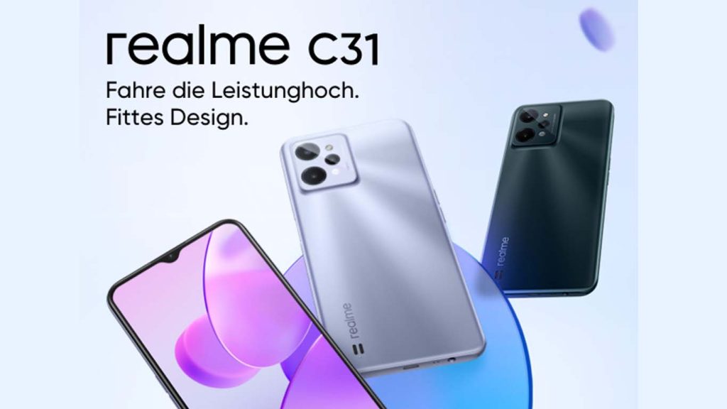 Realme C31 Light Silver, Dark Green