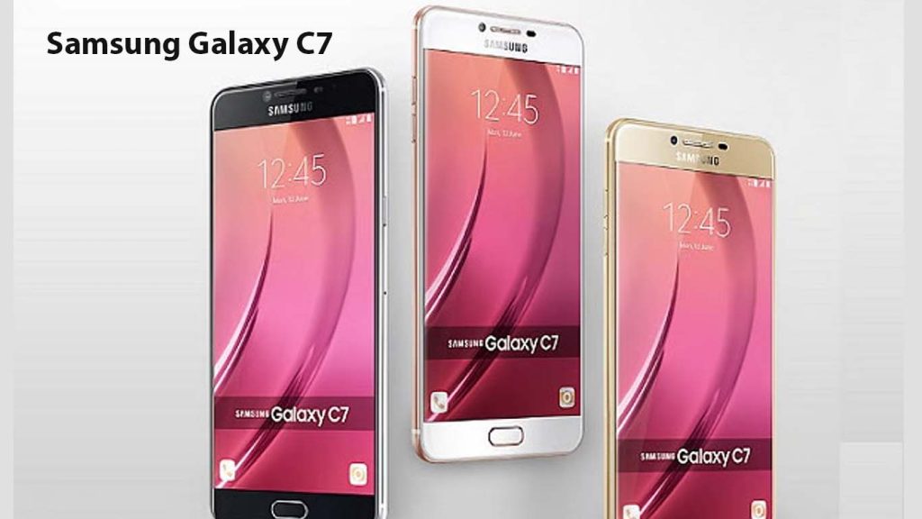 Samsung Galaxy C7 Gold, Pink Gold, Dark Gray