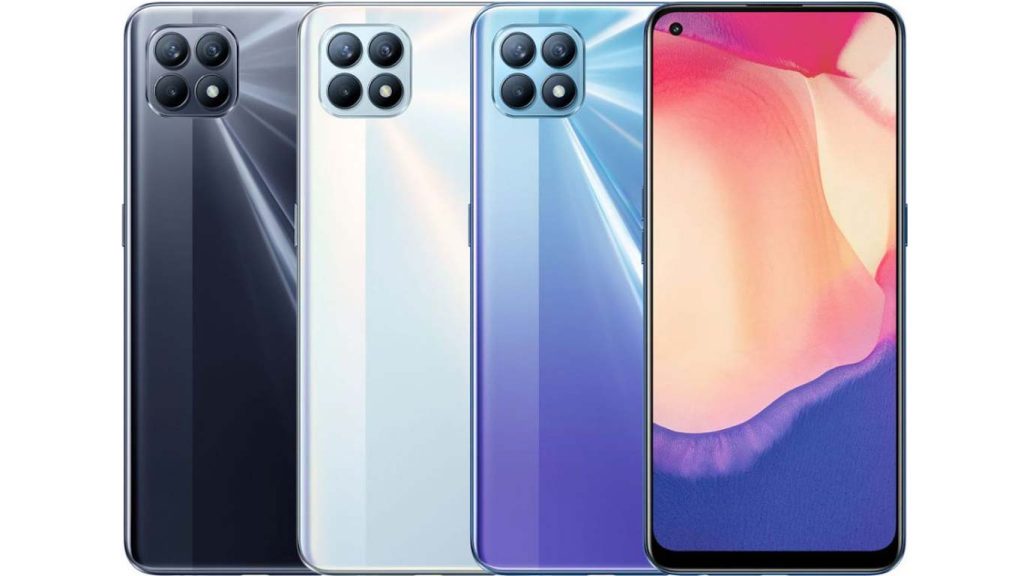 oppo reno4 se black, white, blue