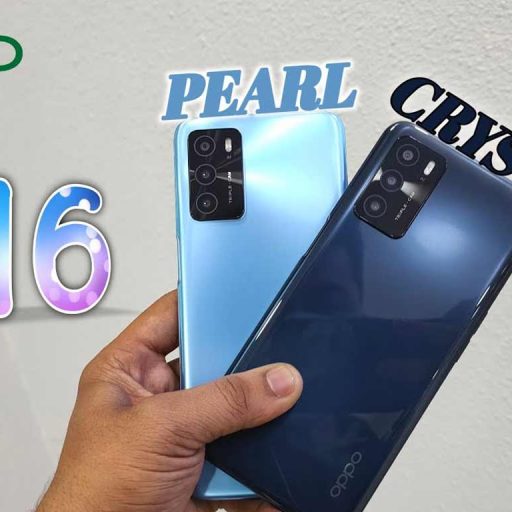 Oppo A16s Pearl Blue, Crystal Black