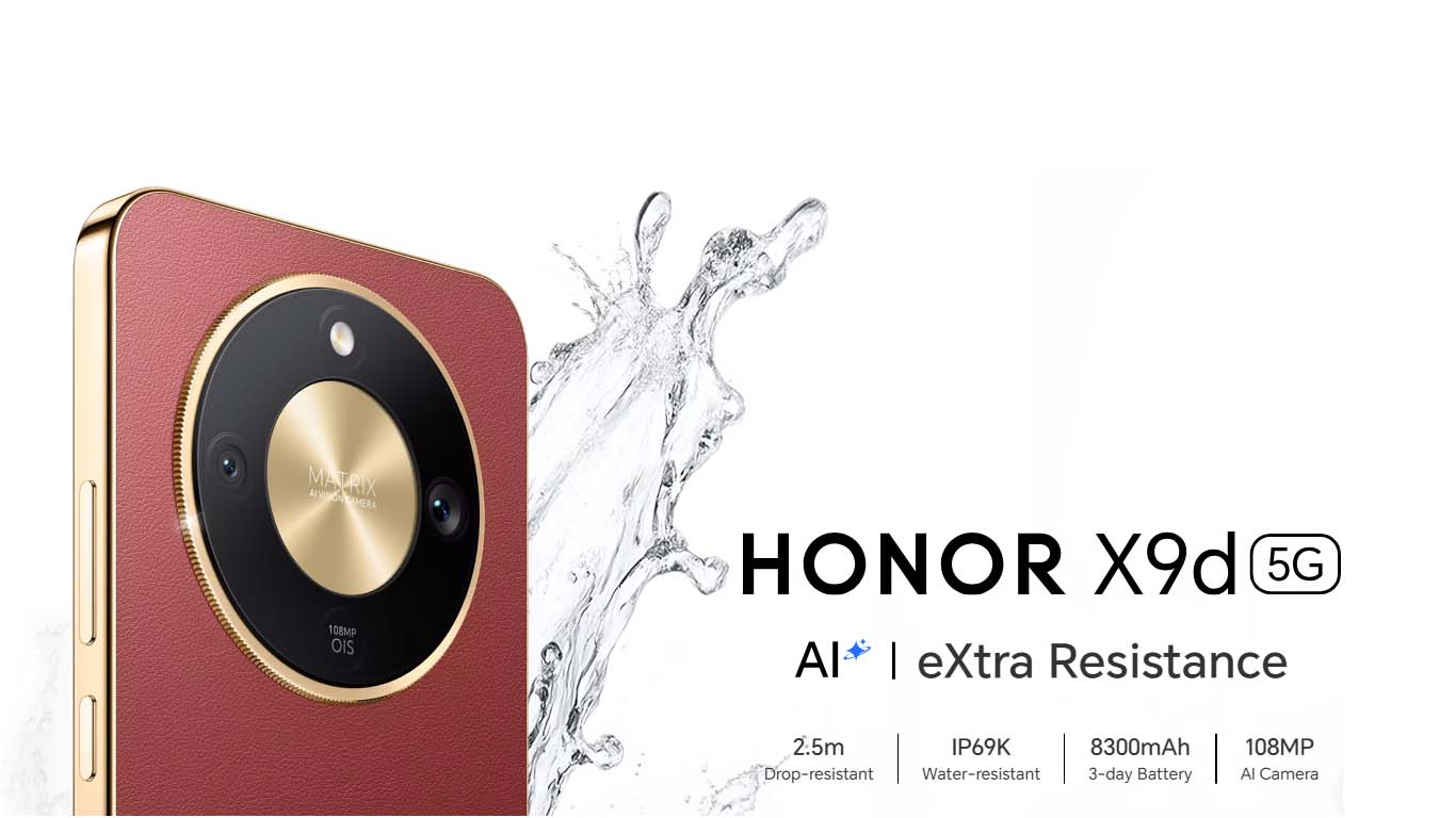 Honor X9d Reddish Brown, Midnight Black, Sunrise Gold, Forest Green
