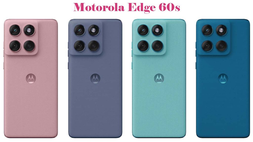 Motorola Edge 60s Pantone Slipstream, Pantone Amazonite, Pantone Zephyr, Pantone Mykonos Blue