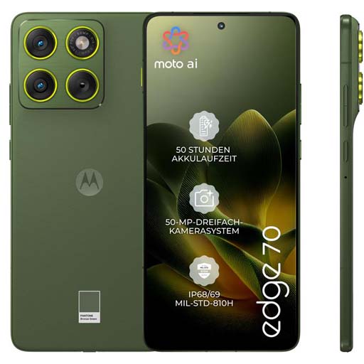 Motorola Edge 70 Pantone Bronze Green