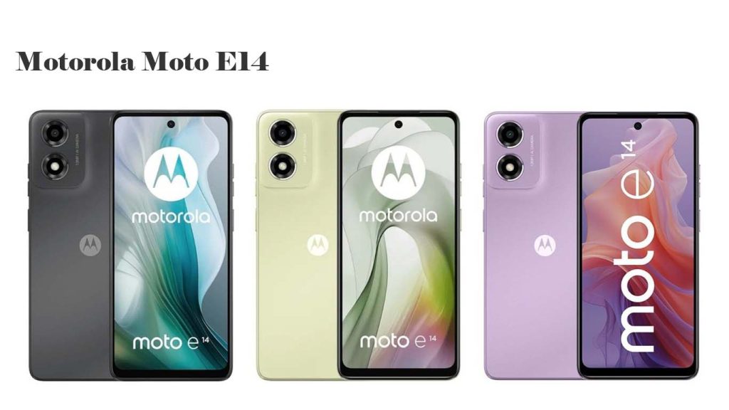 Motorola Moto E14 Pastel Green, Graphite Gray, Pastel Purple