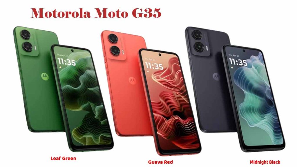 Motorola Moto G35 Leaf Green, Guava Red, Midnight Black, Sage Green