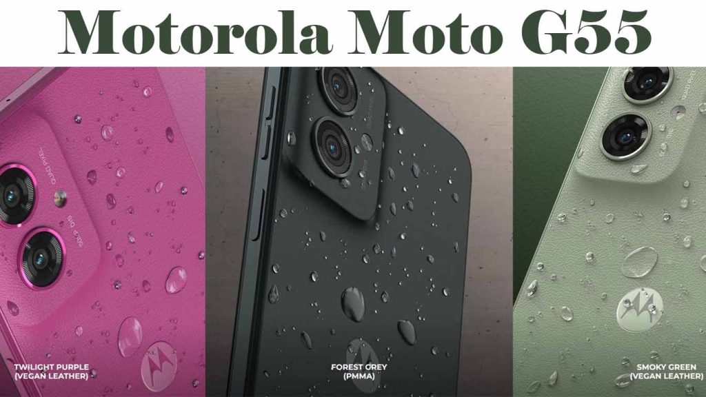 Motorola Moto G55 Forest Grey, Smoky Green, Twilight Purple