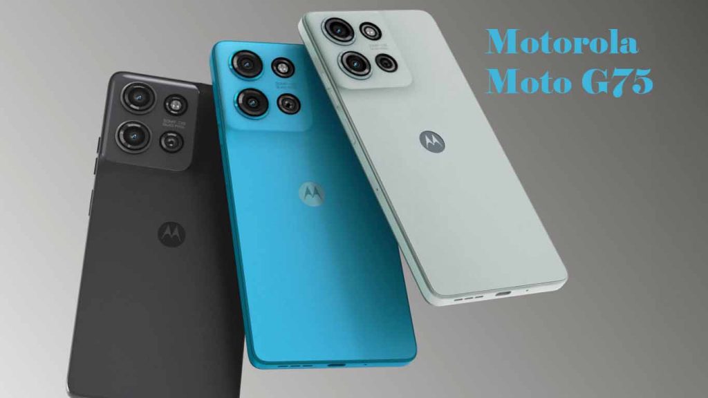 Motorola Moto G75 Charcoal Gray, Aqua Blue, Succulent Green