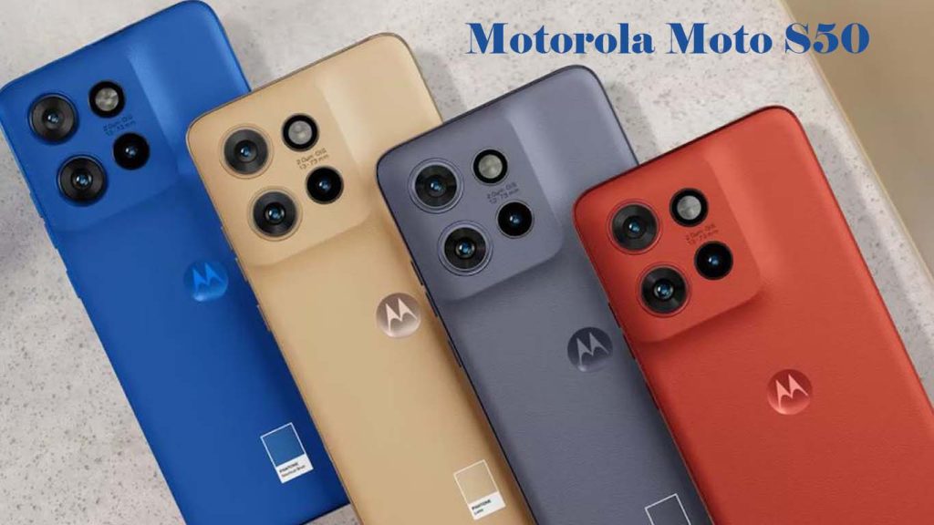 Motorola Moto S50 Nautical Blue, Latte, Poinciana