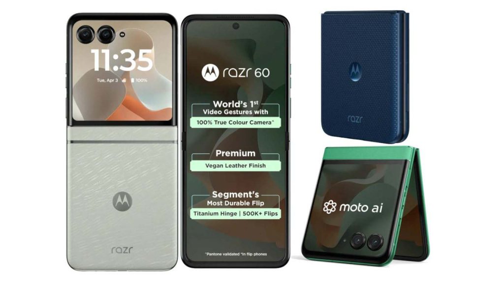 Motorola Razr 60 Pantone (Gibraltar Sea, Spring Bud, Lightest Sky)