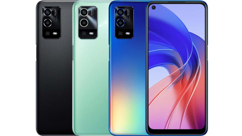 Oppo A55s Black, Blue, Gold