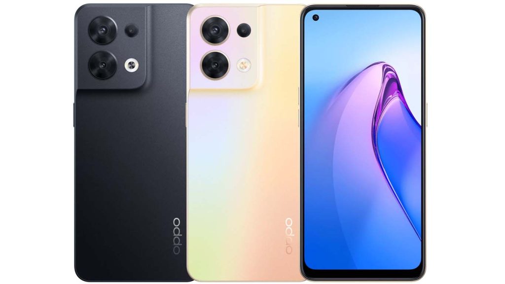 Oppo Reno8 Shimmer Gold, Shimmer Black