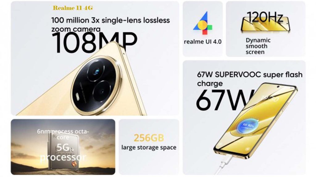 Realme 11 4G Black, Gold