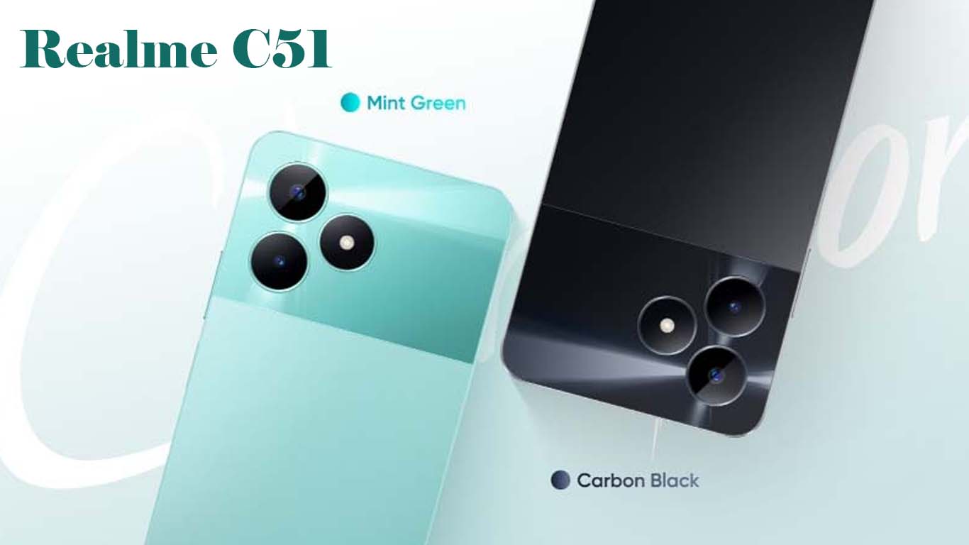 Realme C51 Mint Green, Carbon Black