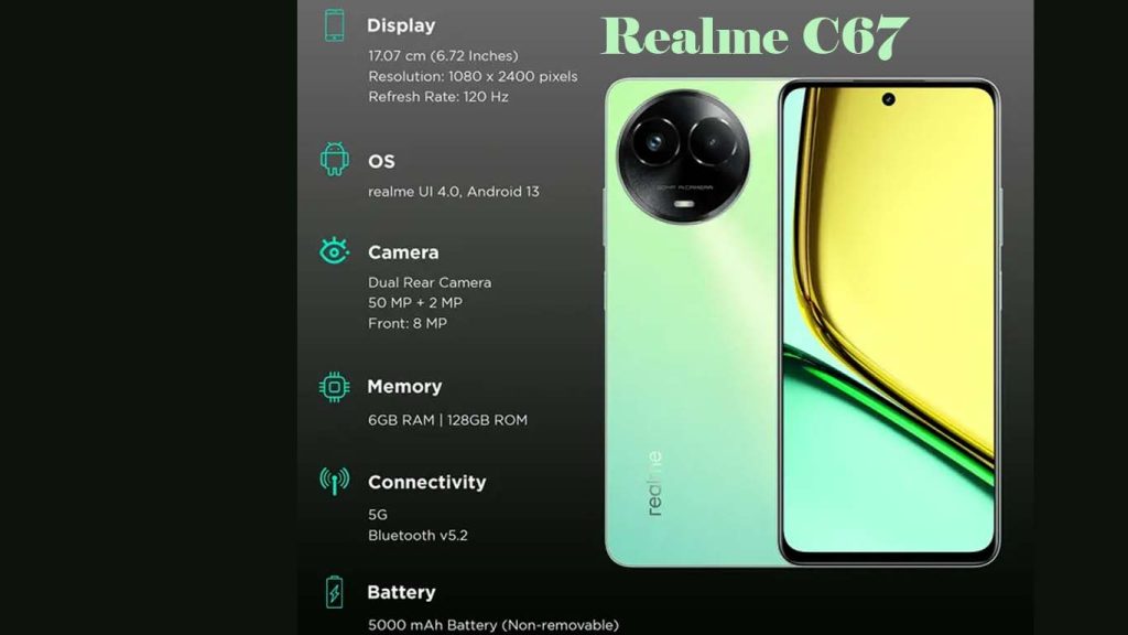 Realme C67 Sunny Oasis, Dark Purple