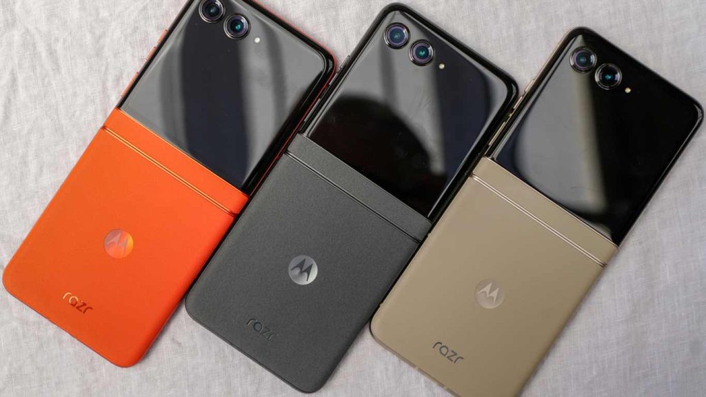 motorola razr 2024 Koala Grey, Beach Sand, Spritz Orange