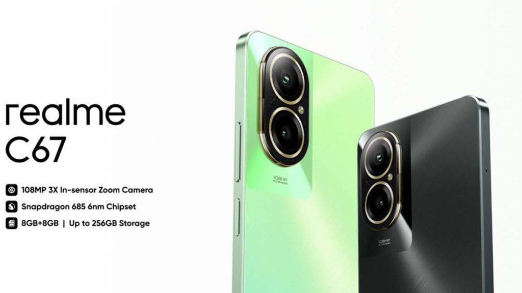 Realme C67 4G Sunny Oasis, Black Rock