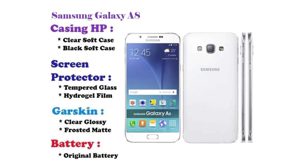 Samsung Galaxy A8 Pearl White, Midnight Black, Champagne Gold