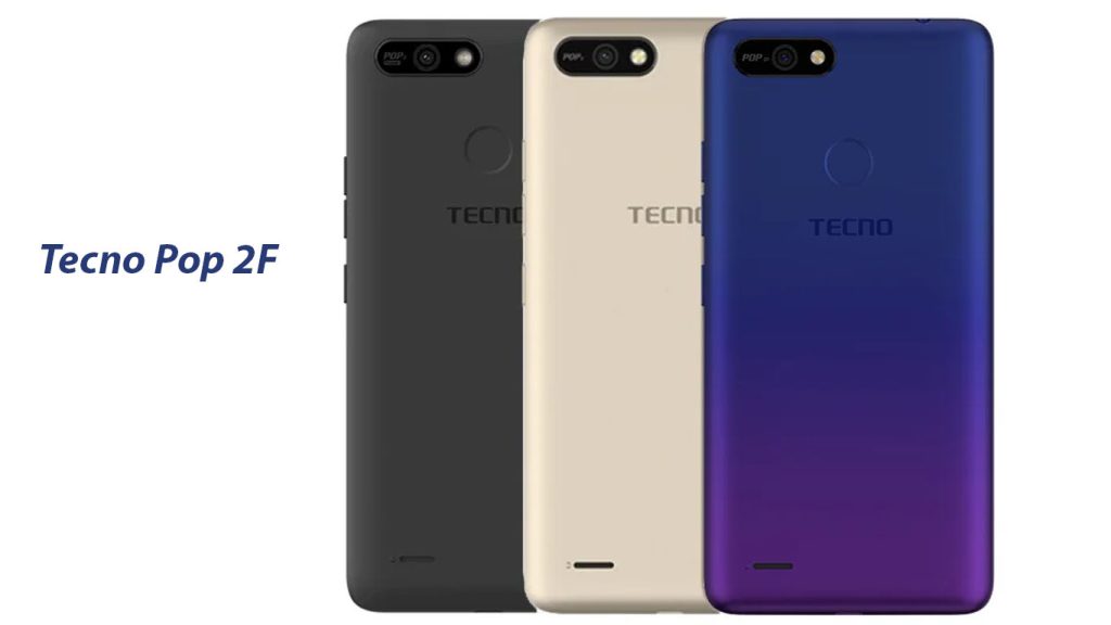 Tecno Pop 2F Champagne Gold, Midnight Black , City Blue