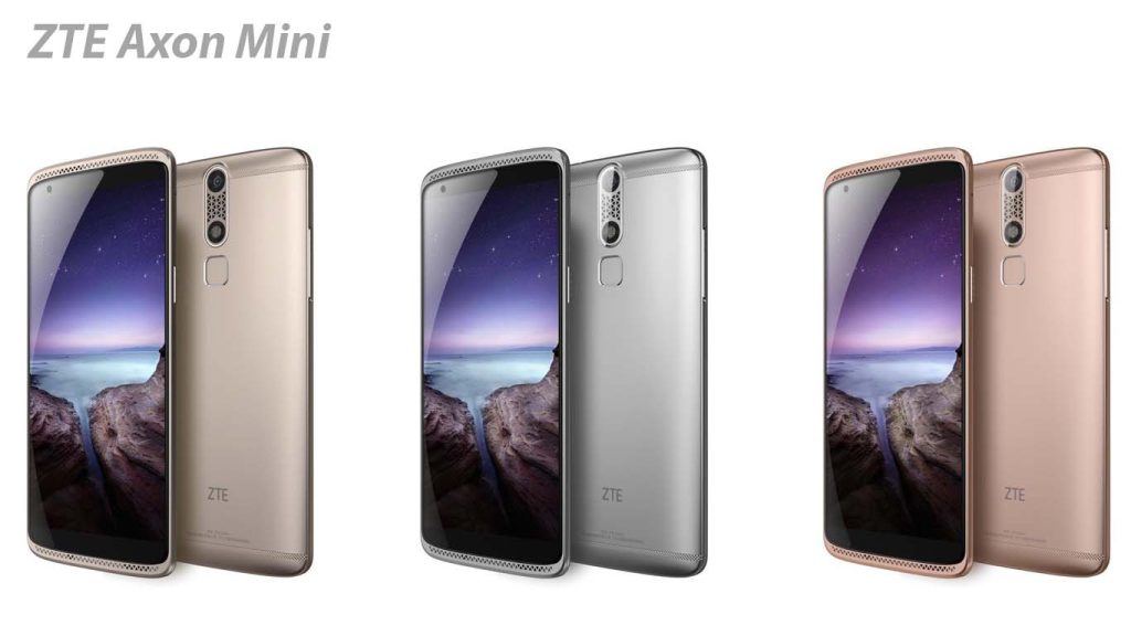 ZTE Axon Mini Gold, Chromium Silver, Rose Gold