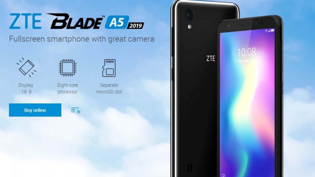 ZTE Blade A5 2019 Black, Blue